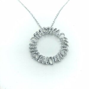 Rhinestone Mom heart round pendant mother necklace